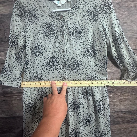 Boden Gray and Navy Blue Buttoned Sundress Dress - Picture 12 of 12